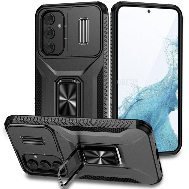 Sliding Camera Cover Shockproof Case with Ring Holder For Google Pixel - Mobile Gadget HQ