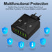 65W Fast Charging Mobile Phone Charger 6USB Multi Port Travel Charger - Mobile Gadget HQ