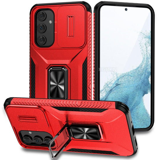 Sliding Camera Cover Shockproof Case with Ring Holder For Google Pixel - Mobile Gadget HQ