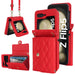 Crossbody Leather Case for Z Flip Phone Protective Case - Mobile Gadget HQ
