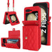 Crossbody Leather Case for Z Flip Phone Protective Case - Mobile Gadget HQ