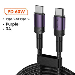 Data Cable PD100W Quick Charge Cable USB Charging Cable