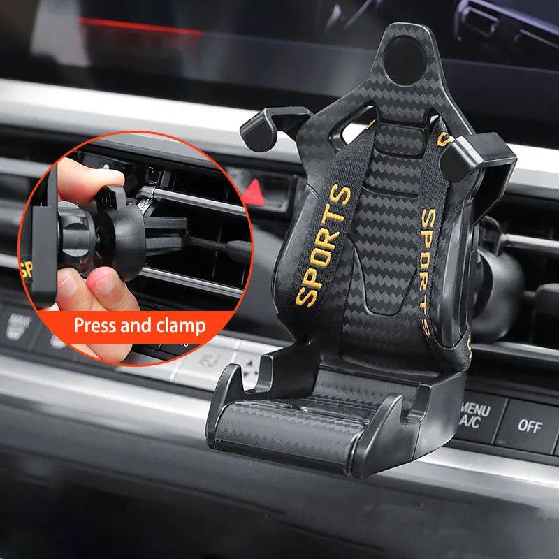 Racing Seat Shape Car Phone Holder Auto Air Vent - Mobile Gadget HQ