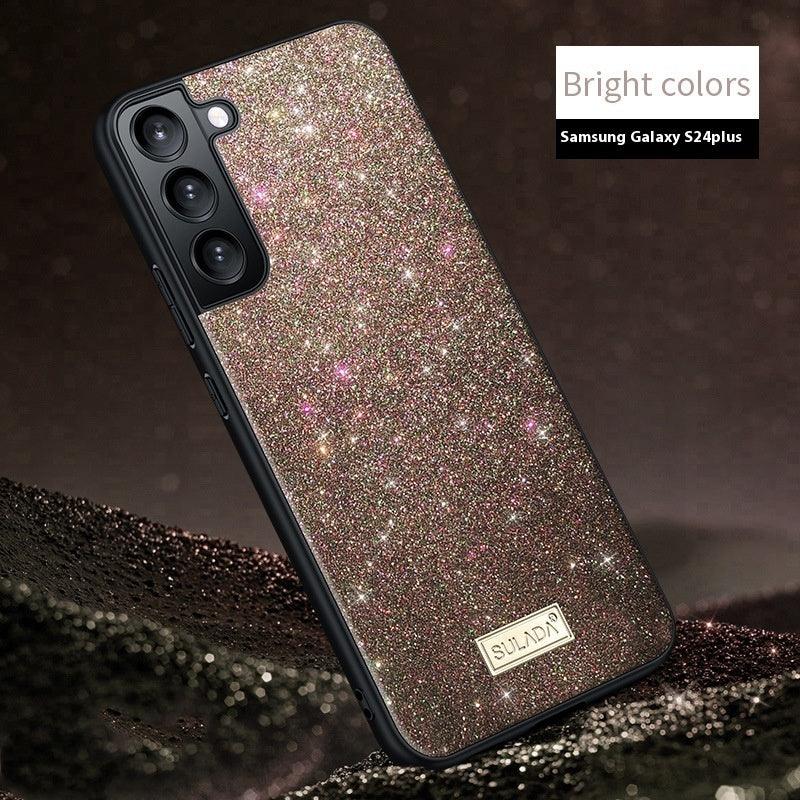 Luxury Glitter Leather Phone Case For Samsung S23 - Mobile Gadget HQ