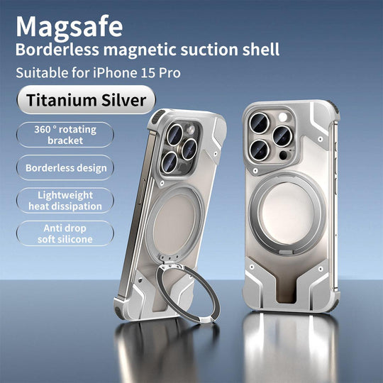 Magnetic iPhone 15 Case Metal Drop-resistant Protective Cover - Mobile Gadget HQ