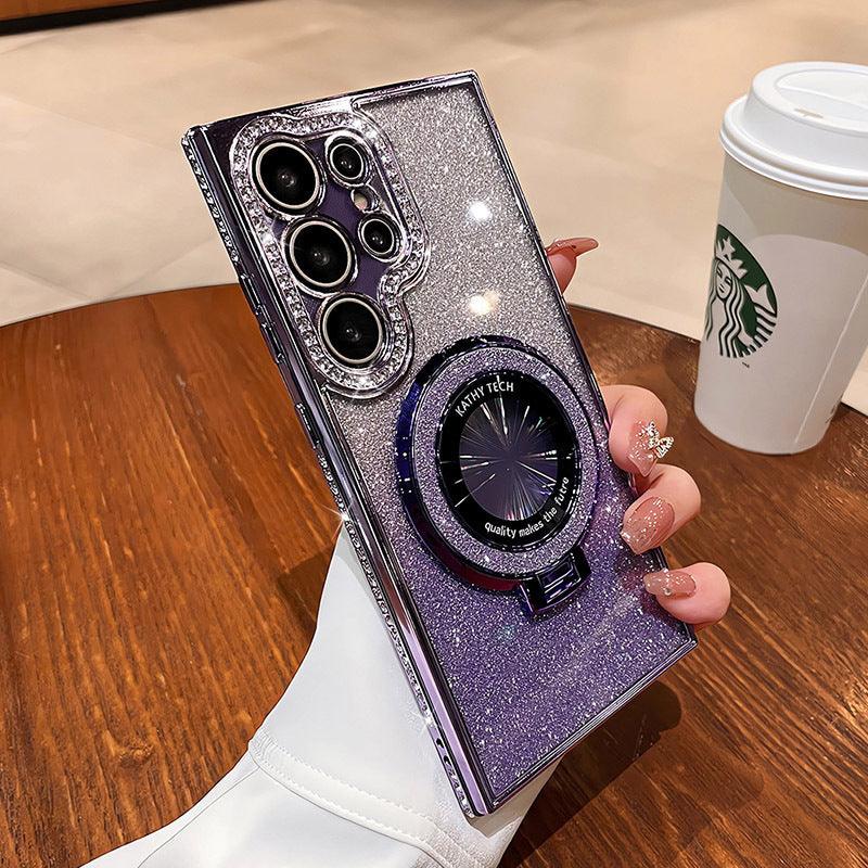 Fashion Glitter Magnetic Bracket Phone Case For Samsung Galaxy - Mobile Gadget HQ