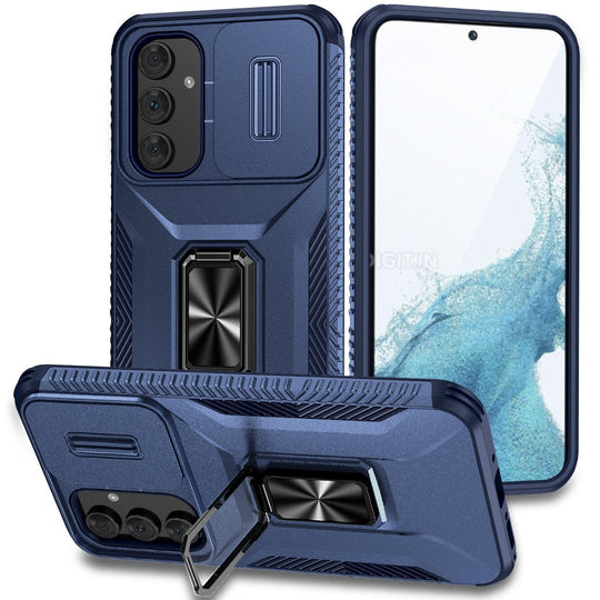 Sliding Camera Cover Shockproof Case with Ring Holder For Google Pixel - Mobile Gadget HQ