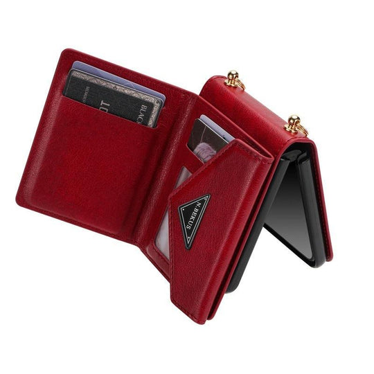 Card Holder Foldable Screen Phone Case For Samsung Z Flip Phone Case - Mobile Gadget HQ