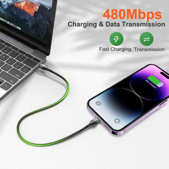 Mobile iPhone Tablet Type C Fast Charge Data Cable(2 Pack) - Mobile Gadget HQ