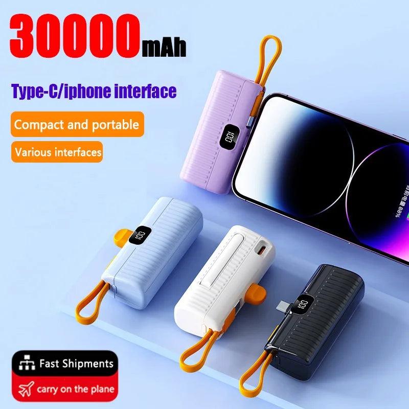 Mini Power Bank With Digital Display For iPhone Samsung - Mobile Gadget HQ