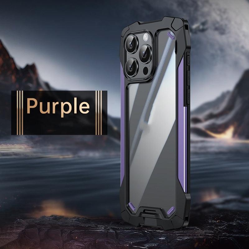 iPhone 15 Armor Case Transparent Metal Case - Mobile Gadget HQ