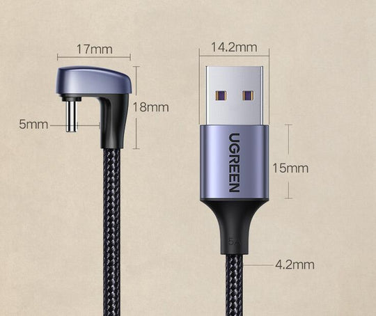 USB Type-C Elbow U-shaped Charging Cable - Mobile Gadget HQ