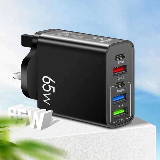 65W Mobile Phone Charger Multi Ports Fast Charging - Mobile Gadget HQ