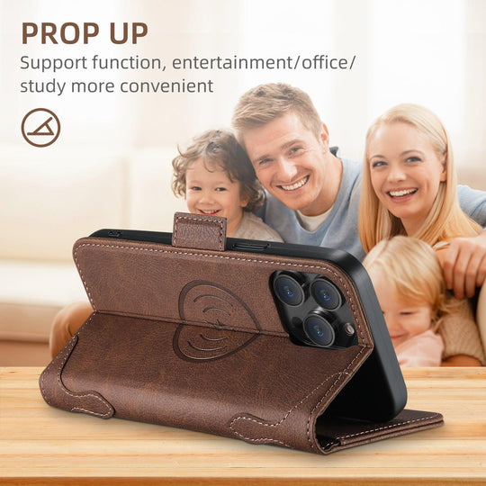 iPhone Magnetic Magsafe Leather Case With Card Holder - Mobile Gadget HQ
