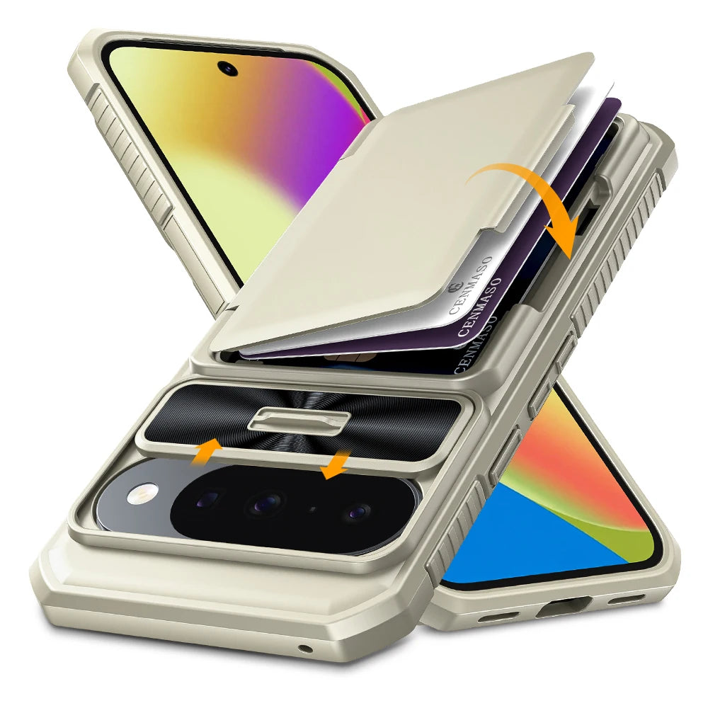 Google Pixel 10 Wallet Case with screen protector and camera cover