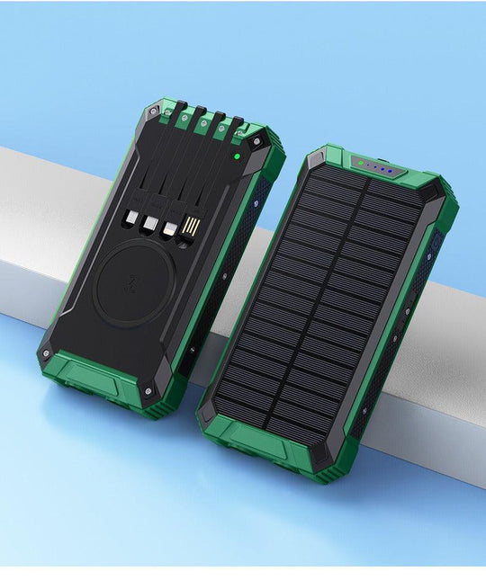 Wireless Charging Solar Power Mobile Phone Power Bank - Mobile Gadget HQ