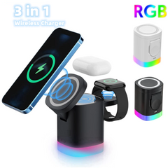 3 In 1 Magnetic Wireless Fast Charger For Smart Phone Charging Station For Airpods IWatch