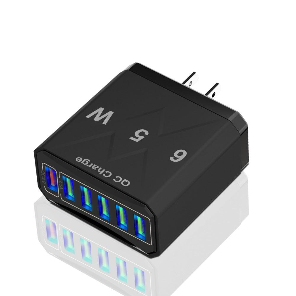 65W Fast Charging Mobile Phone Charger 6USB Multi Port Travel Charger - Mobile Gadget HQ