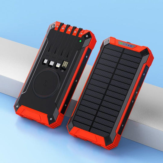 Wireless Charging Solar Power Mobile Phone Power Bank - Mobile Gadget HQ