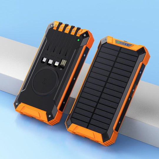 Wireless Charging Solar Power Mobile Phone Power Bank - Mobile Gadget HQ