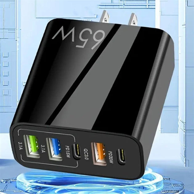 65W Mobile Phone Charger Multi Ports Fast Charging - Mobile Gadget HQ