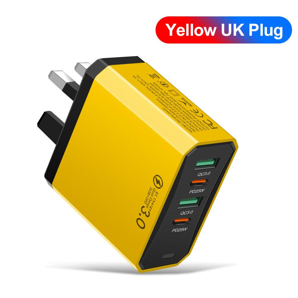 Four Port Mobile Phone Charger Fast Charging - Mobile Gadget HQ
