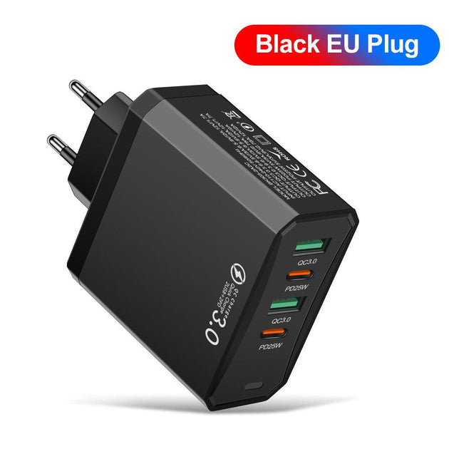 Four Port Mobile Phone Charger Fast Charging - Mobile Gadget HQ