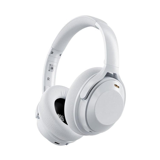 Wireless ANC Noise Canceling Headset Over Ear Bluetooth Headphone(White) - Mobile Gadget HQ