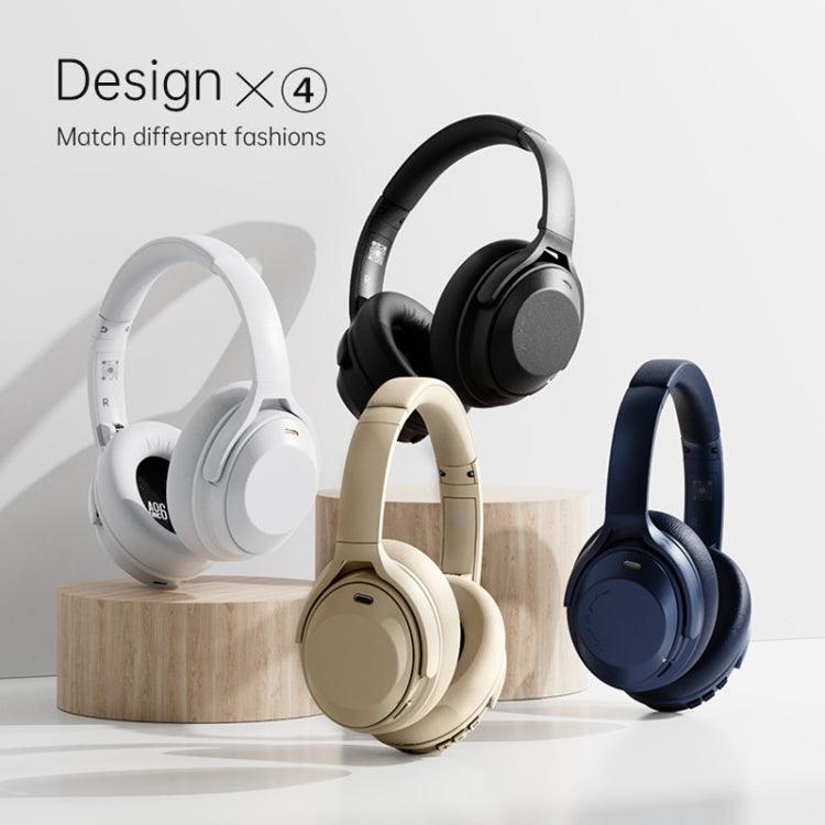 Wireless ANC Noise Canceling Headset Over Ear Bluetooth Headphone(White) - Mobile Gadget HQ