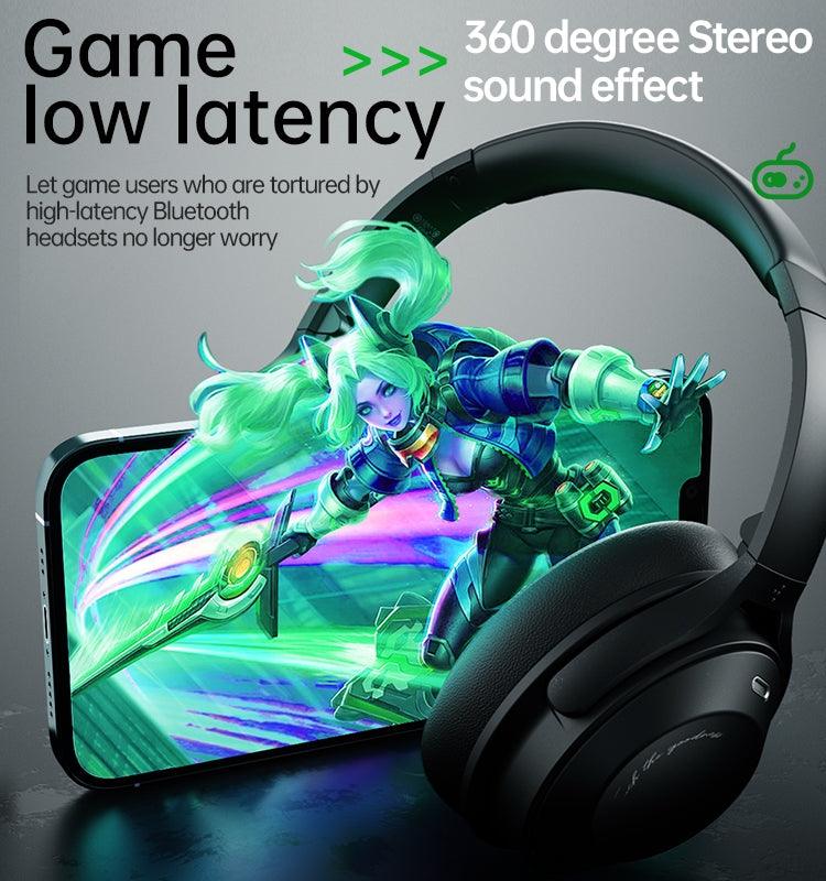 Wireless ANC Noise Canceling Headset Over Ear Bluetooth Headphone(White) - Mobile Gadget HQ