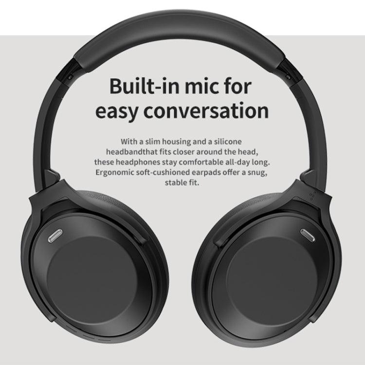 Wireless ANC Noise Canceling Headset Over Ear Bluetooth Headphone(White) - Mobile Gadget HQ
