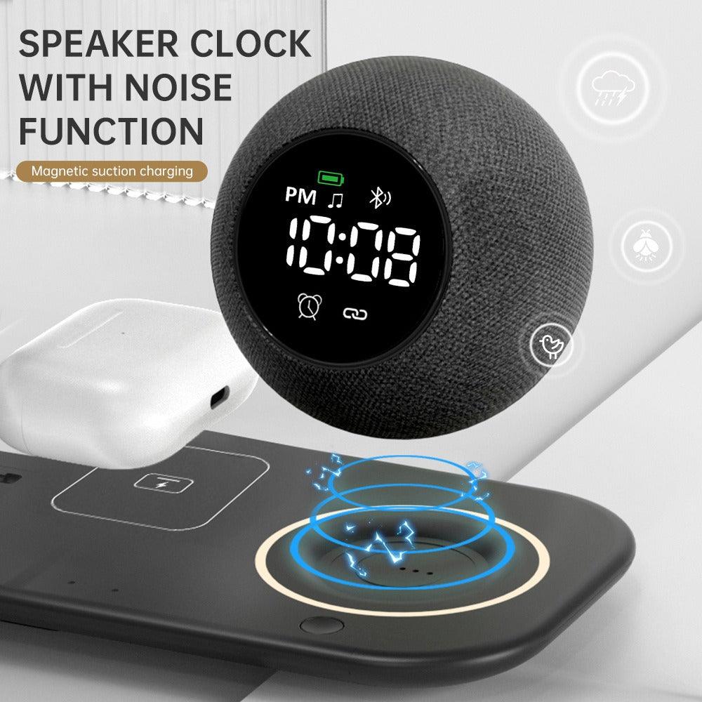 Wireless Charging Mobile Phone Charging Stand For Watch Headphones With Alarm Clock Bluetooth Speaker Night Light - Mobile Gadget HQ