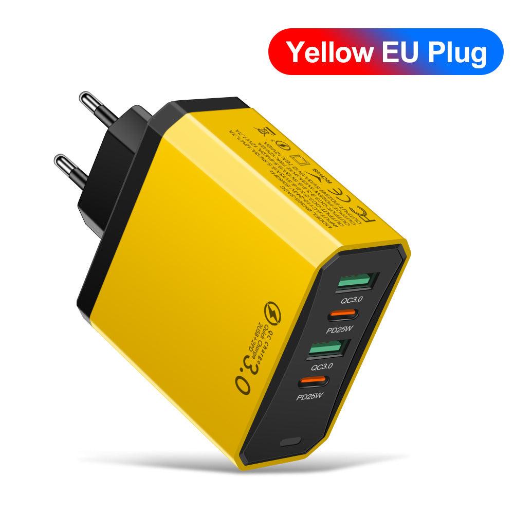 Four Port Mobile Phone Charger Fast Charging - Mobile Gadget HQ