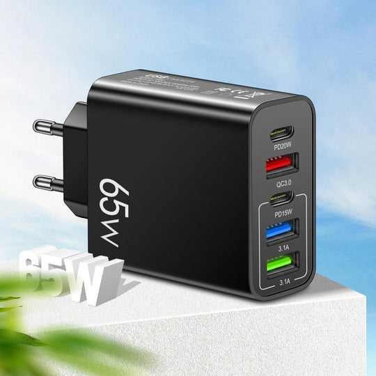 65W Mobile Phone Charger Multi Ports Fast Charging - Mobile Gadget HQ