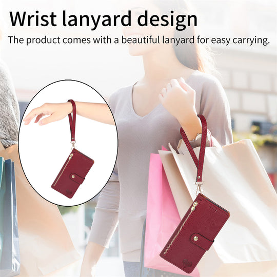 Zipper Wallet Leather iPhone Case With Card Slots - Mobile Gadget HQ