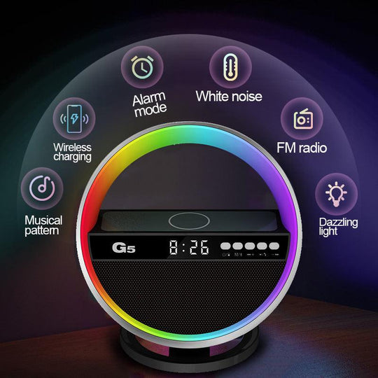 Multifunction RGB Night Light Wireless Charger Bluetooth Speaker - Mobile Gadget HQ