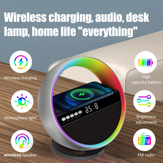 Multifunction RGB Night Light Wireless Charger Bluetooth Speaker - Mobile Gadget HQ