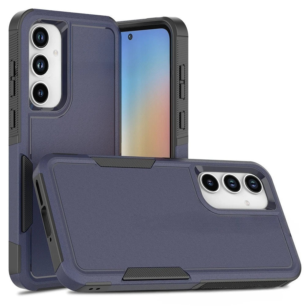 Navy blue Heavy duty Galaxy S25 armor shell case