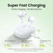 White UGREEN earbuds with charging case