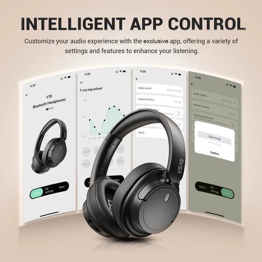 Over ear headset with mic