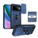 Blue rugged Heavy Duty Armor Case Google Pixel 10 with a built-in rotating ring kickstand