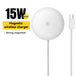 15W magnetic wireless charger with cable on a white background