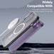 Phone case with magnetic feature on a gray background, featuring the brand 'ESSAGER'.