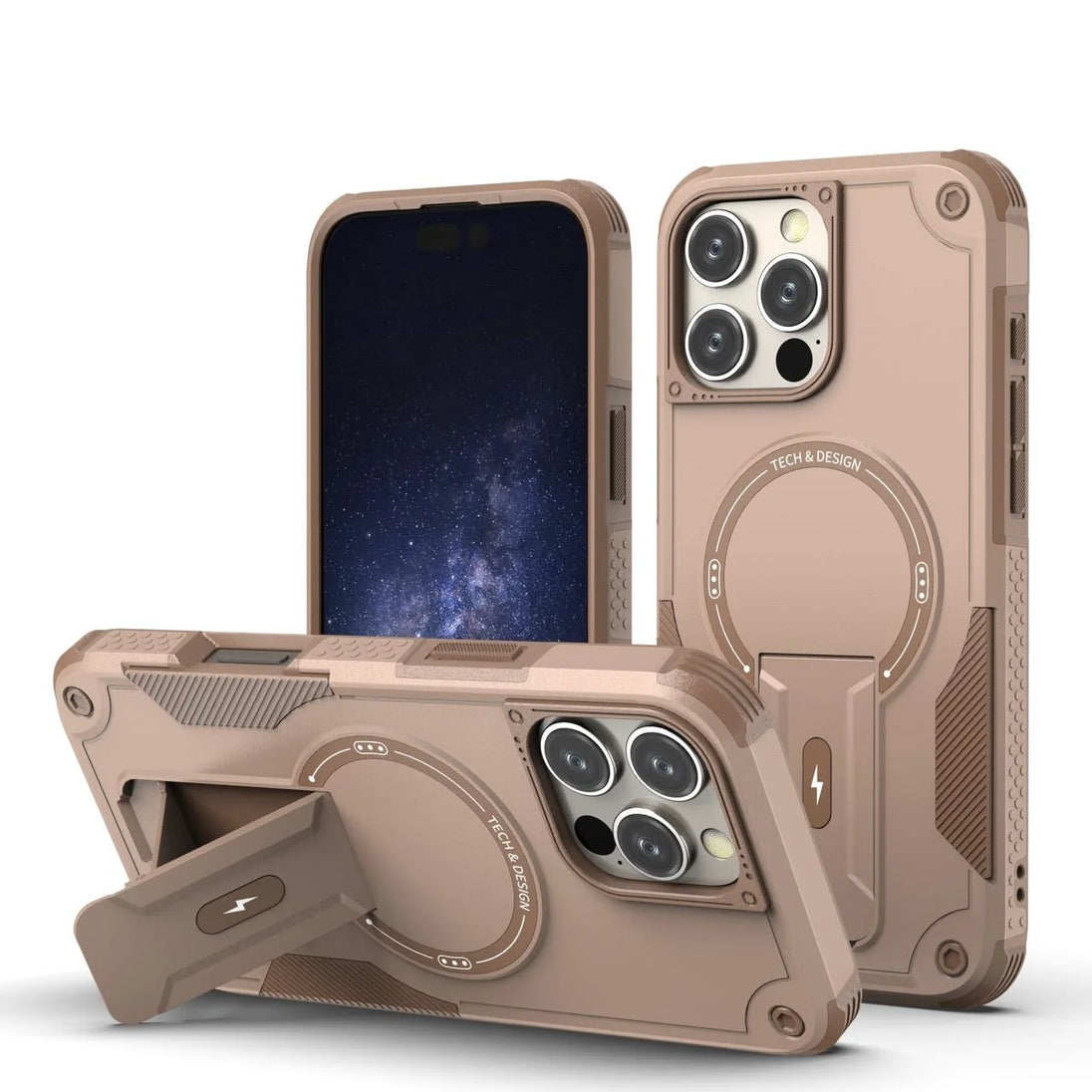 Brown Armor Magsafe Case For iPhone