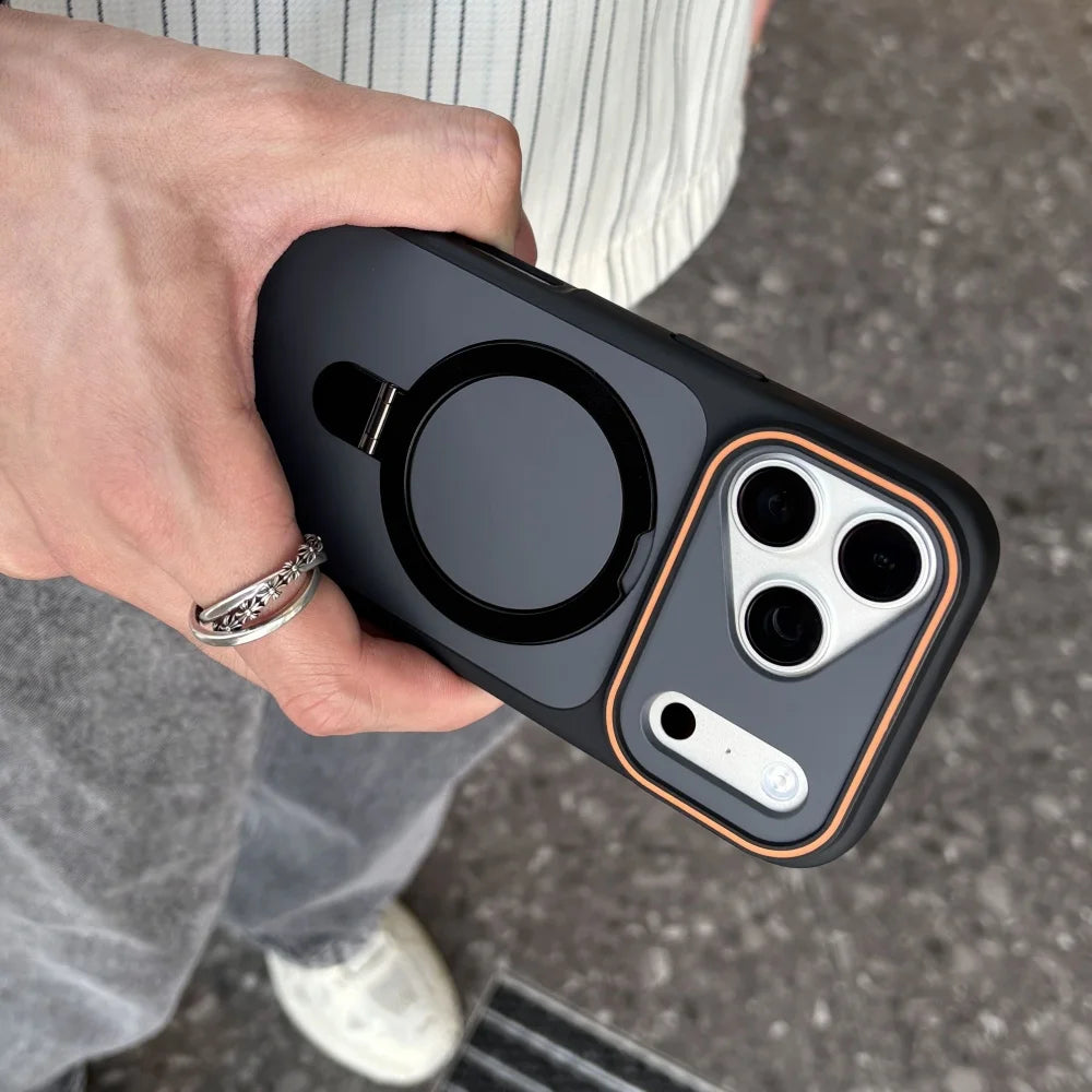 Luxury Magsafe Case For iPhone 18 17 With Metal Ring Holder