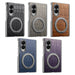 Anti-slip patterned leather texture close-up on executive Samsung Z Fold 8 case