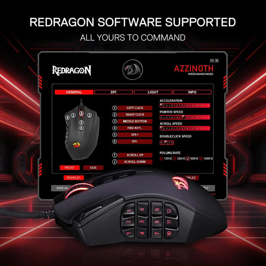 programmable RGB gaming mice