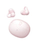 Pink wireless earbuds with charging case