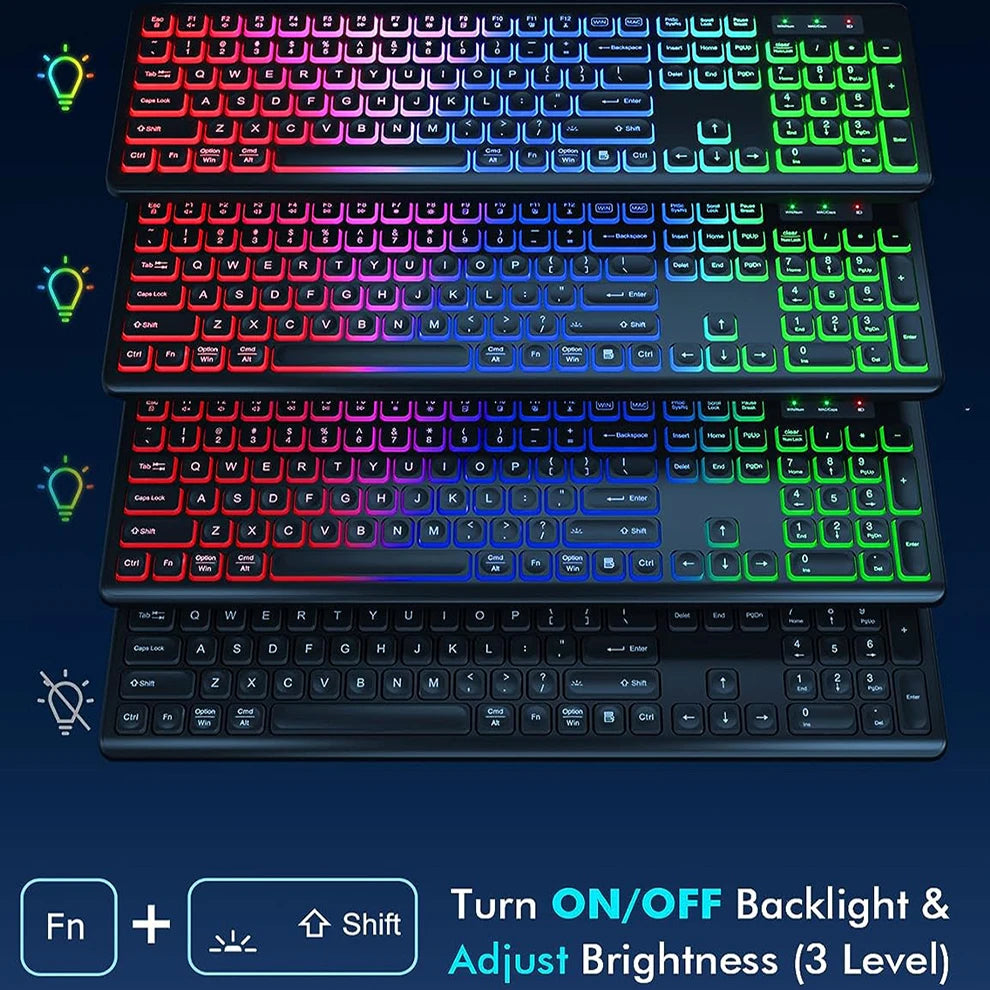 Backlit mechanical feel keyboard