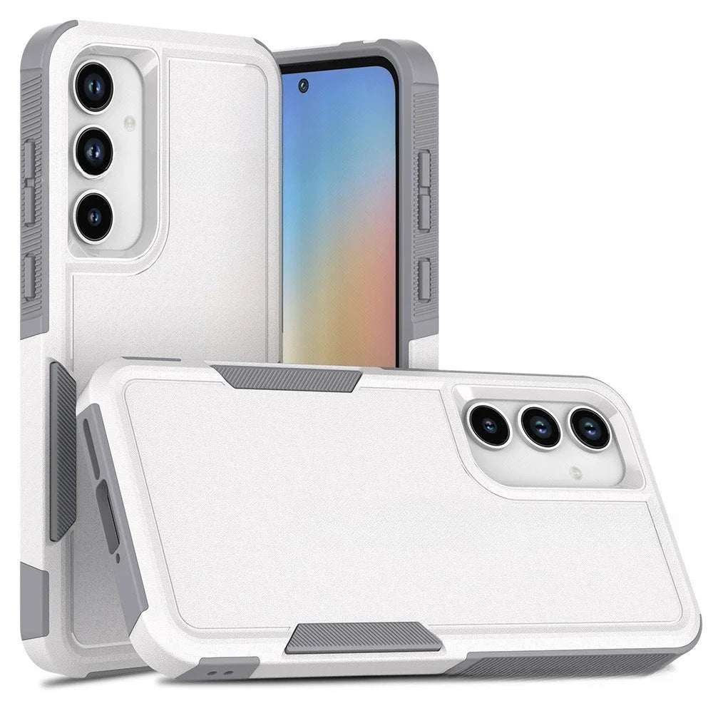 Dual Layer Armor Case Samsung Galaxy with a white and gray design